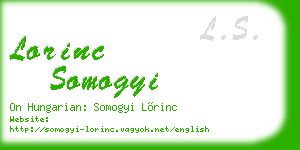lorinc somogyi business card